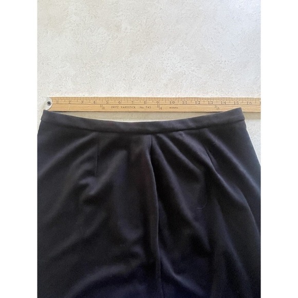 Elemenz Womens Black Poly Rayon Spandex Size Large Cocktail Office Pleated Skirt - Picture 4 of 7